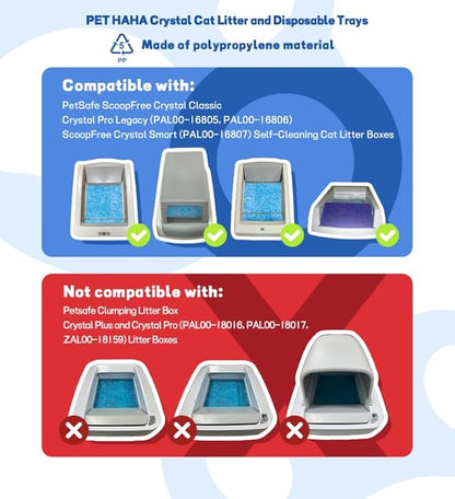 Crystal Cat Litter and Disposable Litter Trays 3 Sets Compatible - Image 2