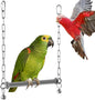 Stainless Steel Large Bird Swing, Hanging Heavy Duty Parrot Swings Perches by DBNESS