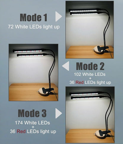 KINGYEENUO Double-Headed LED Bird Cage Light, Full Spectrum LED Pet Light - Image 4