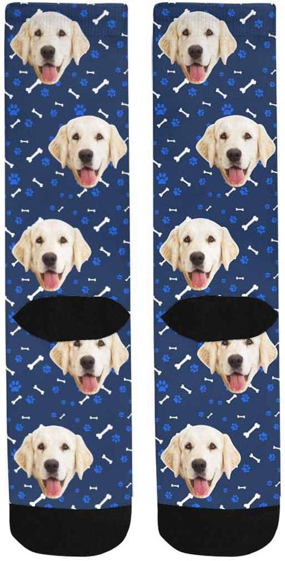 MyPupSocks Custom Personalized Photo Pet Face Socks, Cat and Dog Tracks Paws - Image 6