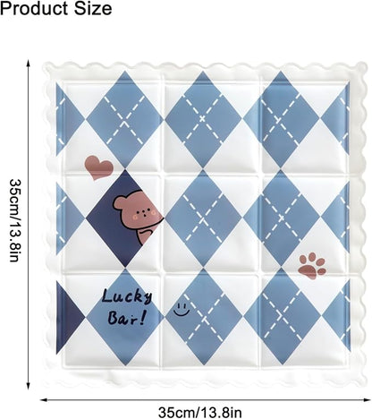 Dog Cooling Mat 13.7” x 13.7” Pet Summer Self-Cooling Pad - Image 3