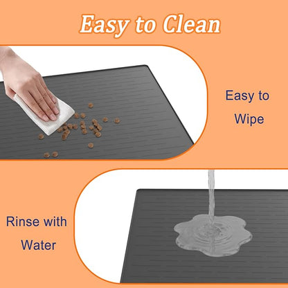 48"x32" Extra Large Pet Food Mat, 1.5MM Super Thick Silicone Dog Mats - Image 6
