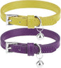 PUPTECK 2 PCS Soft Genuine Leather Cat Kitten Collar by PUPTECK