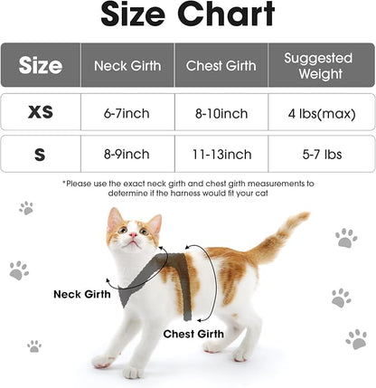 Cat Vest Harness and Leash Set for Walking Escape Proof, Adjustable Kitten - Image 2