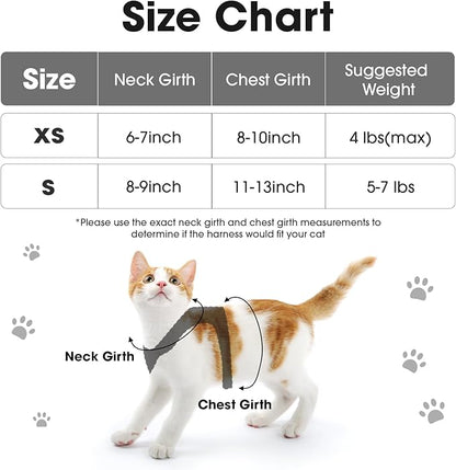 Cat Harness and Leash Set for Walking Escape Proof, Soft Adjustable Kitten - Image 2