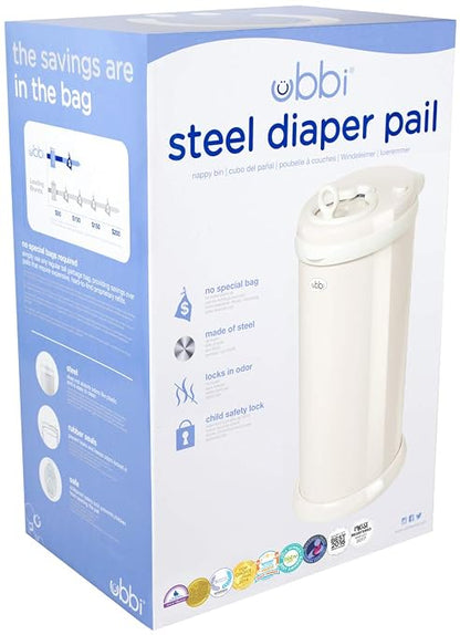 Ubbi Stainless Steel Diaper Pail, Odor Locking, No Special Bag Required - Image 2