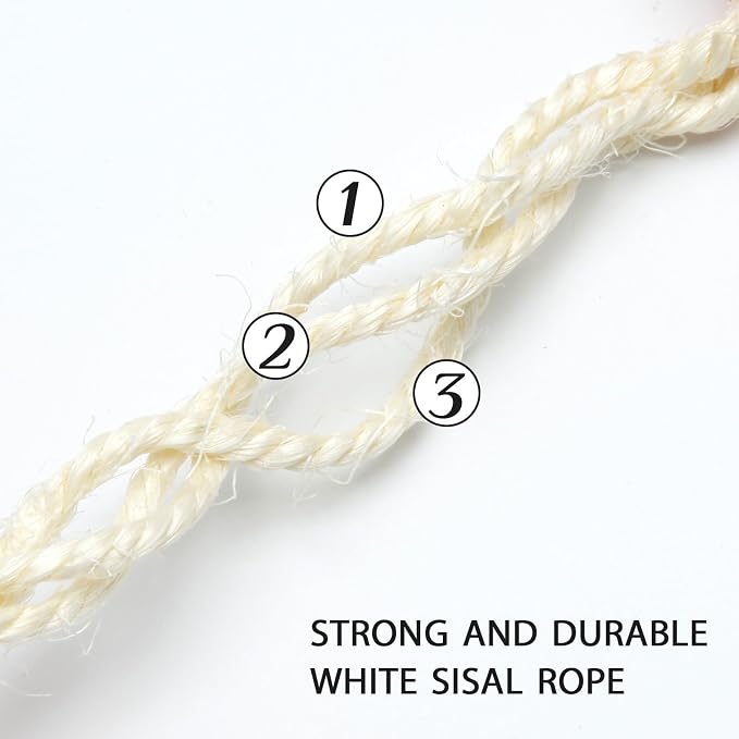 Natural Sisal Rope 1/4 Inch 32-Feet - Image 3