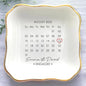 Custom Date Calendar Ring Dish Engagement Gift, Announcement Engaged Trinker by Anniversaree