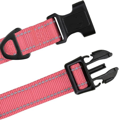 TagME Reflective Nylon Dog Collars, Adjustable Classic Pet Collar - Image 3