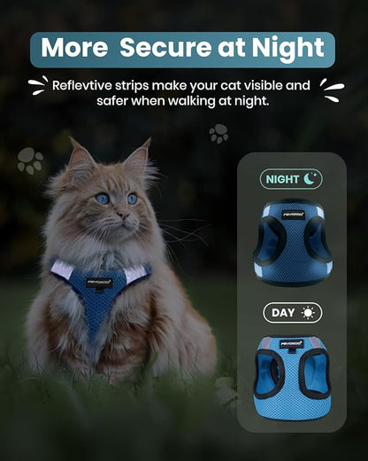 FAYOGOO Cat Harness and Leash Set | Upgrade Step-in Escape Proof Harness | - Image 5