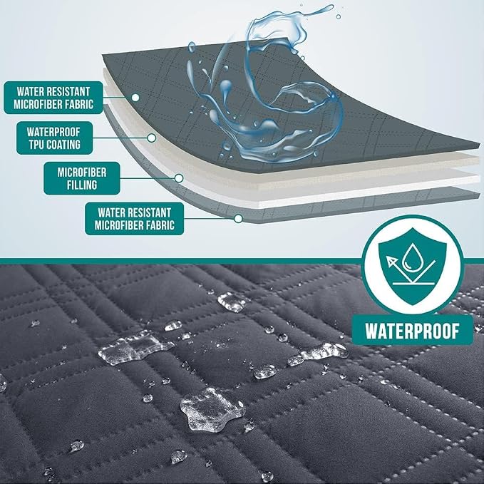 PetAmi Waterproof Couch Cover for Dogs, Reversible Furniture Cover Sofa - Image 3