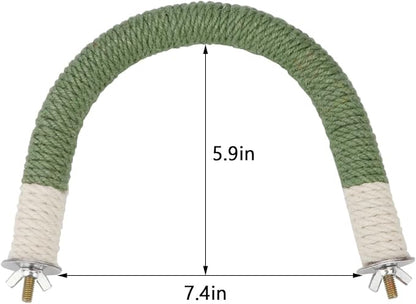 Hypeety Bird Perches Parrot U Shape Natural Wood Hemp Rope Stand Perch Bird - Image 2