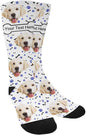 MyPupSocks Custom Personalized Photo Pet Face Socks, Cat and Dog Tracks Paws by MyPupSocks