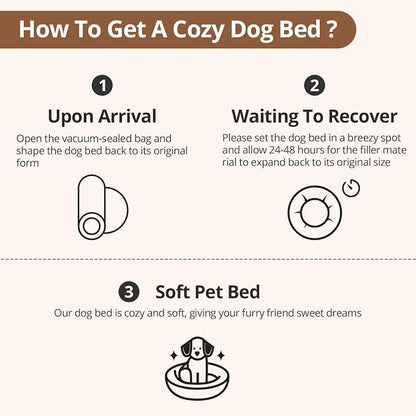 JOLLYVOGUE Calming Dog Bed Medium Size Dog, Anti-Anxiety Donut Medium Pet Bed - Image 8