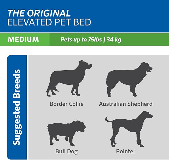 Coolaroo The Original Cooling Elevated Pet Bed, Brunswick Green - Image 6
