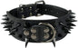 Serijoars Spiked Studded Dog Collar, PU Leather Dog Collar, Adjustable Pet by Serijoars