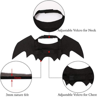 Cat Halloween Costume Bat Wings Pet Apparel Halloween Party Dress Up Accessories - Image 4