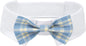 Segarty Dog Bow Tie, Adjustable Blue Plaid Bowtie Collar by Segarty