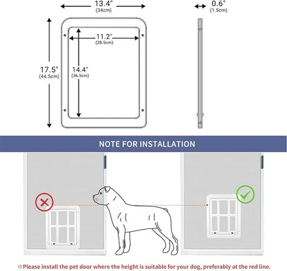 NAMSAN Dog Screen Door, Flap Opening 11.2 x 14.4 inches, Dog Door - Image 3