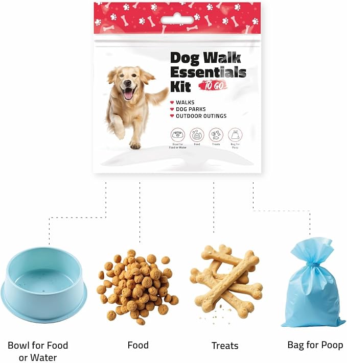 pH Advantage Dog Walking Essentials Kit – Includes Poop Bags, Disposable Water - Image 2
