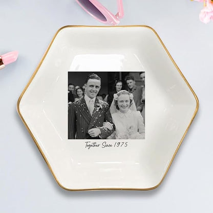 Custom Photo Ring Dish, Personalized Picture Trinket Tray, Wedding Anniversary - Image 6