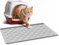 Cat Litter Box Mat, Silicone Kitty Litter Mat, Light Gray by Garoopion