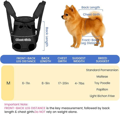 Mosago Dog Backpack Carrier, Adjustable Pet Front Carriers, Legs Out Carrying - Image 2