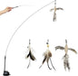 TTcat Cat Wand Toys with Suction Cup, Interactive Bird Simulation Cat Toy Set by TTCAT