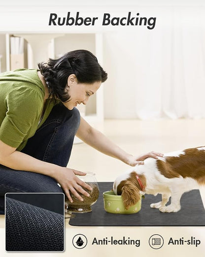 MontVoo-Absorbent Pet Feeding Mat-No Stains Pet Mat - Image 5