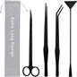 Aquarium Aquascape Tools Kit, Long 15 Inch Stainless Steel Aquatic Plants Tools by WORFACE