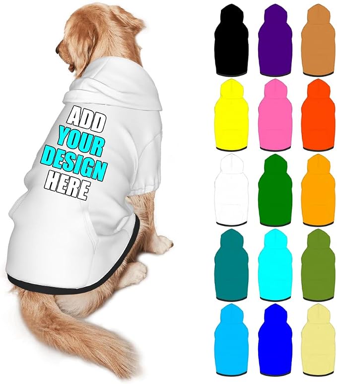 Customized Dog Hoodie with Name Logo Personalized Text Soft & Warm by Mynvzrk
