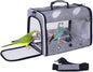Bird Travel Carrier with Stand Perch, Breathable Bird Carrier Cage Parrot by ORIZZP
