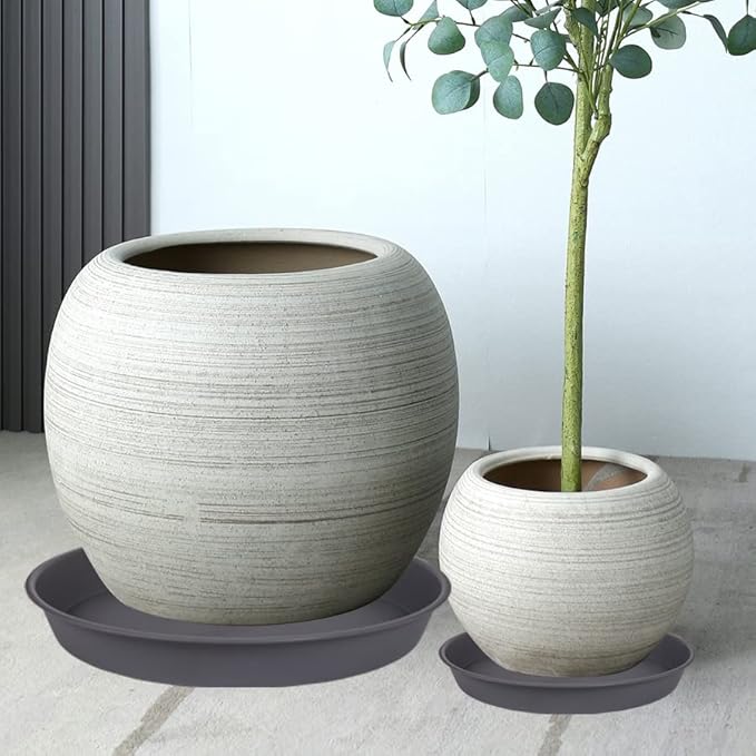4 Pack of 16 17 inch Plant Saucer, 2.3" Depth, Heavy Duty Deep Plant Trays - Image 4