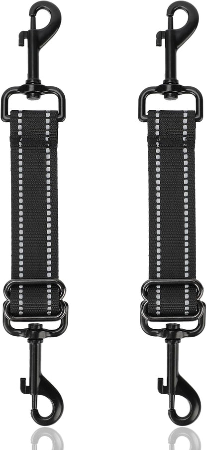YUEPET Dog Safety Collar Clips 2 Pack Adjustable Prong Collar Backup Clips by YUEPET