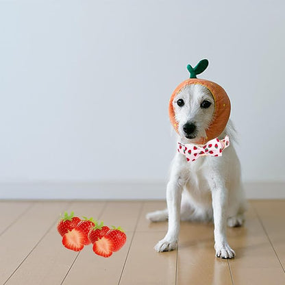 Elegant little tail Dog Collar, Strawberries Print Pet Collar Summer Dog Collar - Image 5