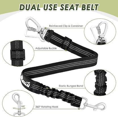 SlowTon Dog Seat Belt Harness for Car, Dog Car Harness Adjustable Mesh - Image 4