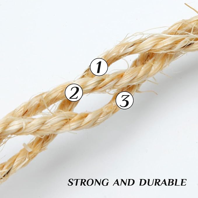 Cat Natural Sisal Rope 1/4 Inch 6mm 164-Feet - Image 3
