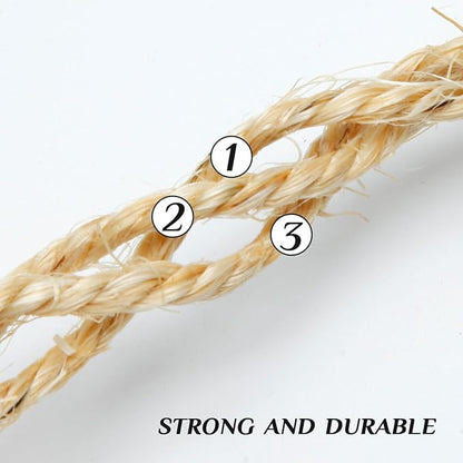 Cat Natural Sisal Rope 1/4 Inch 6mm 164-Feet - Image 3