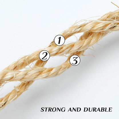 Natural Sisal Rope 1/4 Inch by 65-Feet - Image 3