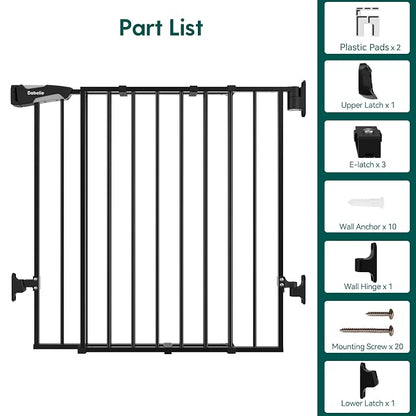Babelio Baby Gate for Stairs, Kitchen & Doorways, No Bottom Bar| One-Handed - Image 7