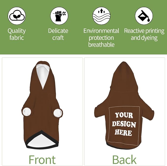 Personalized Chihuahua Dog Hoodie, Custom Pet Warm Sweatshirt Costume - Image 4
