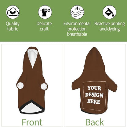 Personalized Chihuahua Dog Hoodie, Custom Pet Warm Sweatshirt Costume - Image 4