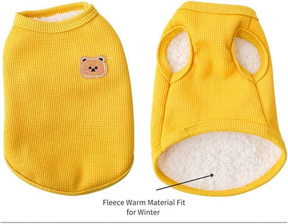 Pet-Clothes Fleece Cotton Dog Shirt Warm Soft Breathable Stretchy Tee - Image 2