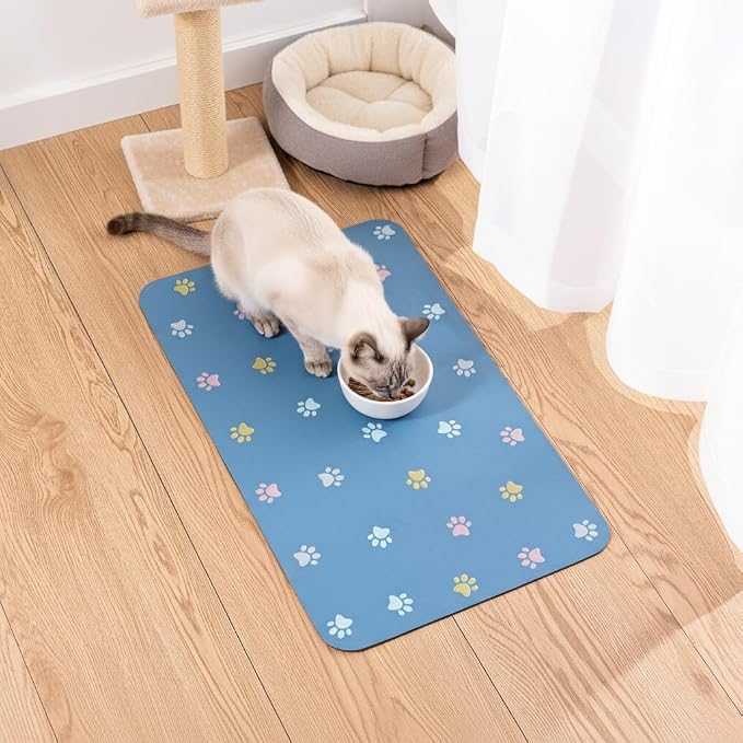 Cat Food Mat Absorbent Dog Mat for Food and Water Non Slip Quick Dry Dog Bowl - Image 8
