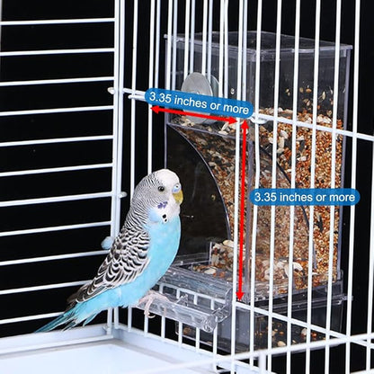 Hamiledyi No Mess Bird Cage Feeder 2Pack Automatic Parrot Seed Feeders - Image 4