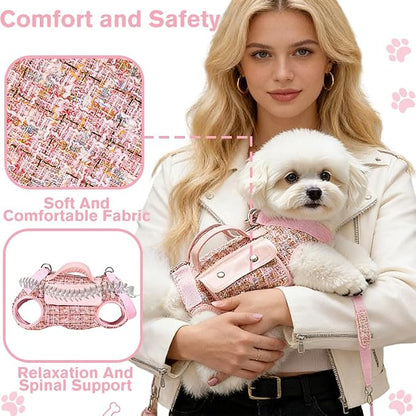 Dog Lift Harness Backpack for Small Dogs Cats, Adjustable Straps Dog Sling - Image 5