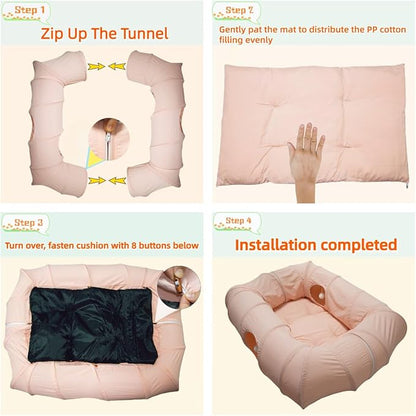 XxingSheep 4 Ways Shuttled XL Cat Tunnel Bed - Image 5
