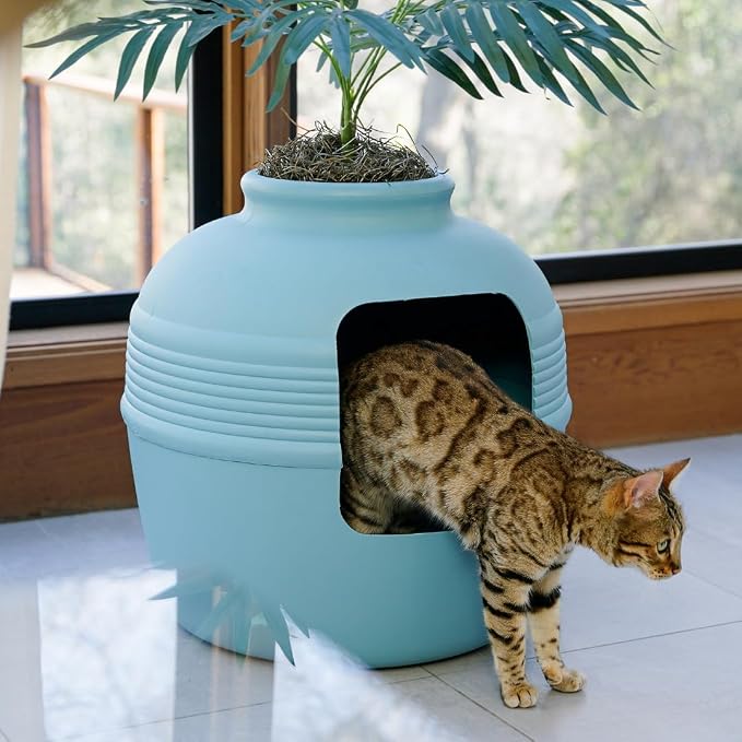 Good Pet Stuff Hidden Litter Box Planter, Decorative Cat Litter Enclosure - Image 14