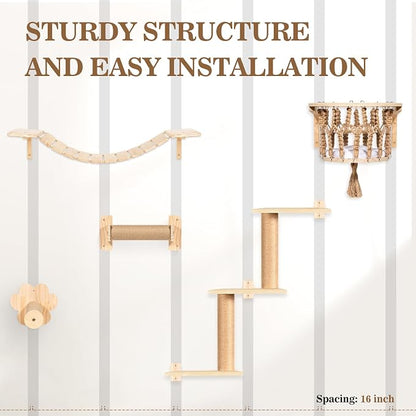 Cat Wall Shelves and Perches, Wall Mounted Cat Furniture - Image 8