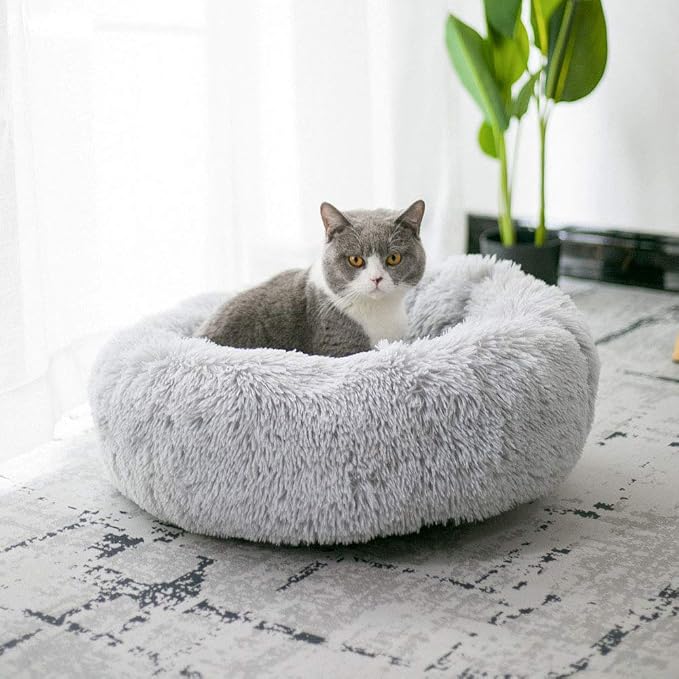 BODISEINT Modern Soft Plush Round Pet Bed - Image 3